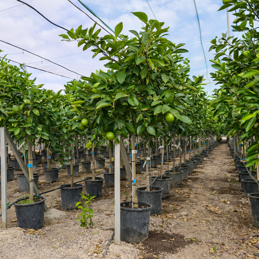 Limettenbaum Citrus aurantifolia 8-10 cm Stu. 160-180 cm Gesamthöhe – Bild 4