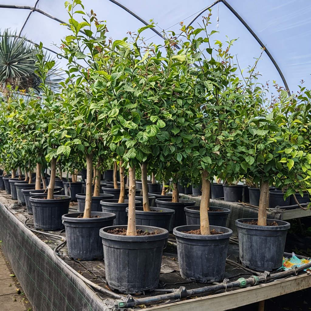 Zitronenbaum Citrus limon Sorte Eureka 10-12 cm Stu. 180-200 cm Gesamthöhe